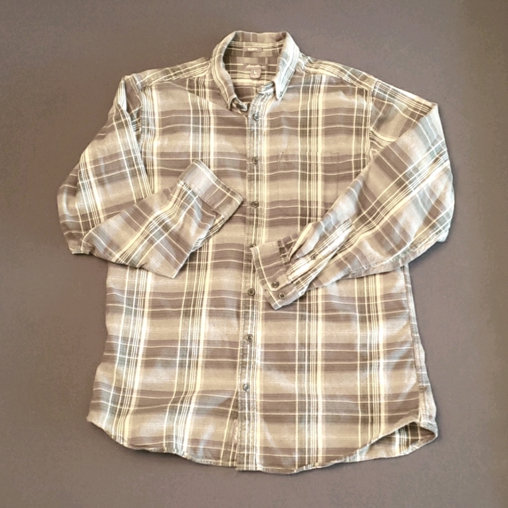Eddie Bauer flannel long sleeve shirt, relaxed fit